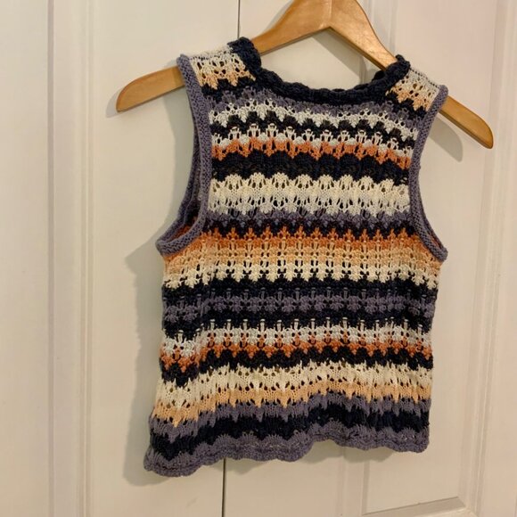 Universal Thread Open Knit Striped Tank Top XS - Picture 8 of 10